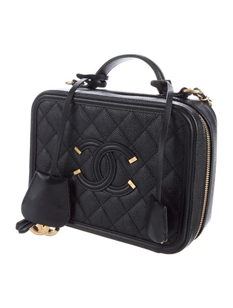 chanel filigree vanity bag|Chanel vanity bag vintage.